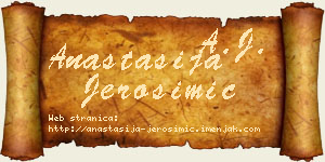 Anastasija Jerosimić vizit kartica